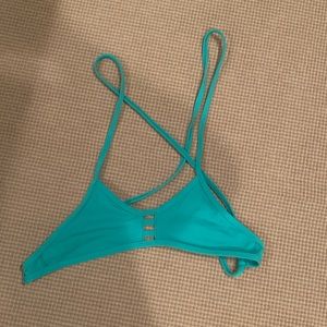 Turquoise tomcat bikini top
